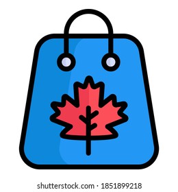 gift hamper vector outline colored icon. Modern colored outline symbols. Collection of traditional elements.
