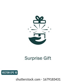 Geschenk- und Handpflegesymbol Besorgnis Symbol Design Element Logo Vorlage Vektorillustration EPS10