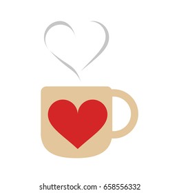 gift heart flat illustration