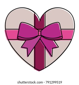 gift with heart love shape