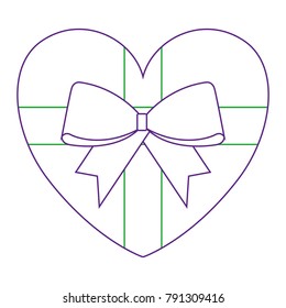 gift with heart love shape