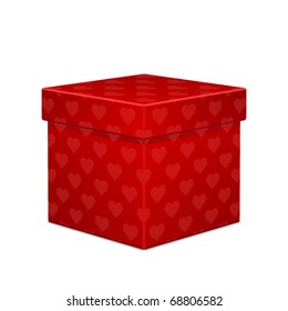 Regalo con ilustración del vector del corazón