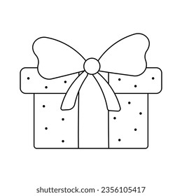 gift holiday christmas new year line doodle