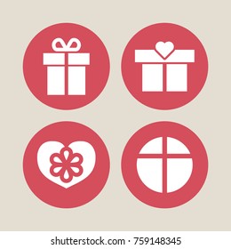 Gift and holiday vector icons. 