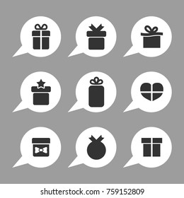 Gift and Holiday vector icons.