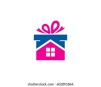 Gift House Logo Design Element