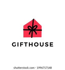 gift house logo vector icon illustration