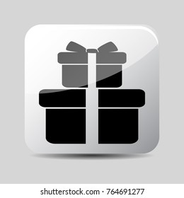 gift icon 3d, for Internet icon and application icon. Vector eps 10.