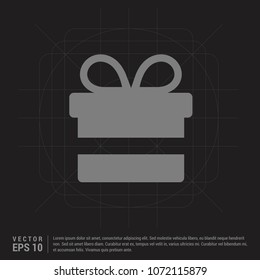 Gift Icon - Black Creative Background
