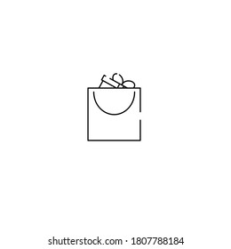 gift icon black outline with bag