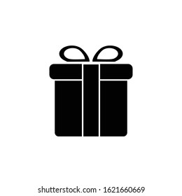 gift icon black vector illustration