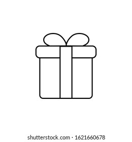 gift icon black vector illustration