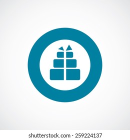 gift icon bold blue circle border, white background  