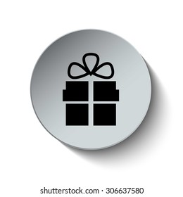 Gift icon. Gift box icon. Celebration and Party icon. Button. EPS10. Illustration
