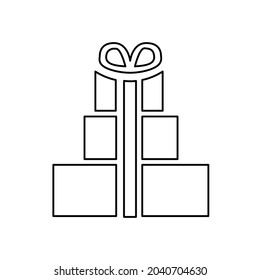 gift icon, box with surprise, vector illustration