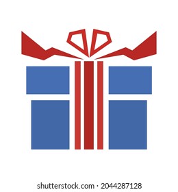 gift icon, box with surprise, vector illustration