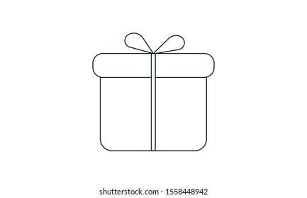 Gift icon gift box symbol vector image
