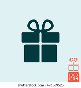 Gift icon. Gift box symbol. Vector illustration