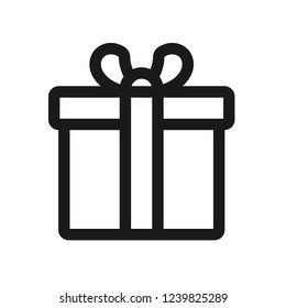 Gift icon. Gift box vector sign. Present flat linear symbol. Present Linear İcon