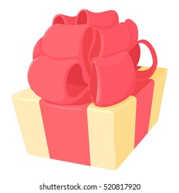 Gift icon. Cartoon illustration of gift vector icon for web