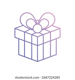 Icono de regalo Ilustración vectorial limpia y moderna