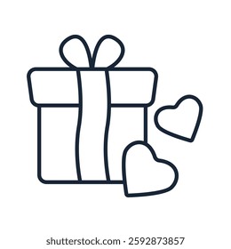 Gift icon collection .design style with background
