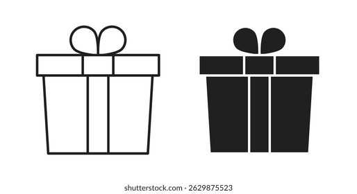 Colección de icono de regalo para UI sobre fondo blanco