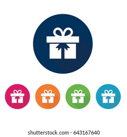 Gift icon. Colorful set vector.