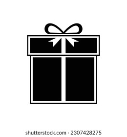 diseño de icono de regalo. símbolo y signo de presencia de aniversario.
