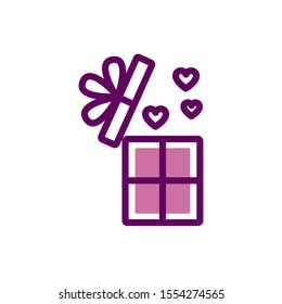 Gift icon design, happy birthday celebration decoration party festive and surprise theme Vector illustration