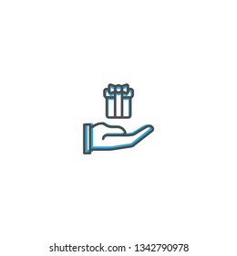 Gift Icon Design. Lifestyle icon vector design