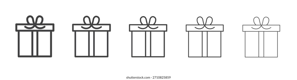 Design de ícone de presente, logotipo, aplicativo, IU. Ilustração vetorial, EPS