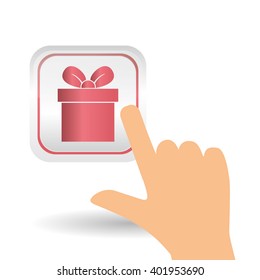 gift icon design, vector illustration