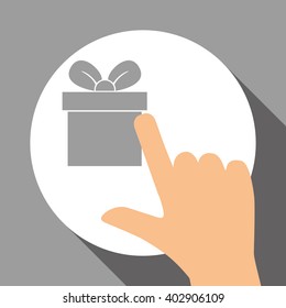 gift icon design, vector illustration