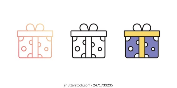 Gift icon design with white background stock illustration