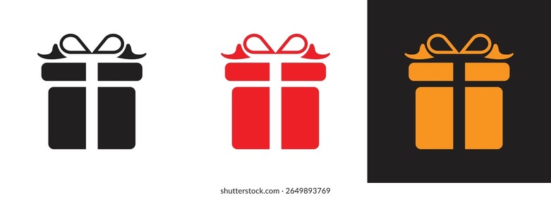 Gift icon design with white background. Gift icon illustration