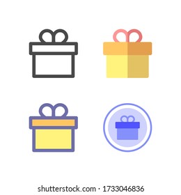 diseño de iconos de regalo para el diseño de su sitio web, logotipo, aplicación, interfaz de usuario. Ilustración gráfica vectorial y trazo editable. EPS 10.