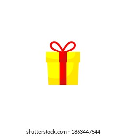 Gift icon. E-commerce and shopping icon. Simple, flat, color.