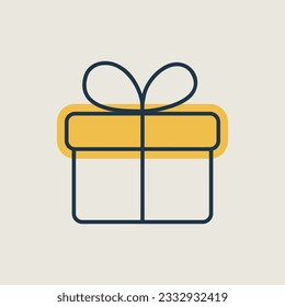Gift icon. E-commerce sign. Graph symbol for your web site design, logo, app, UI. Vector illustration, EPS10.