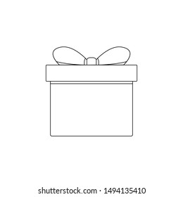 Gift icon. Element of chrismas for mobile concept and web apps icon. Outline, thin line icon for website design and development, app development