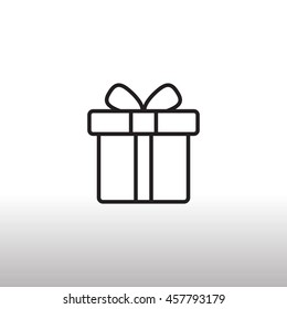  Gift icon flat.