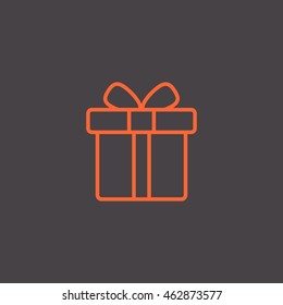  Gift icon flat.