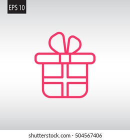  Gift icon flat