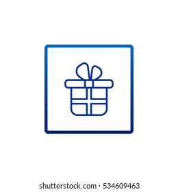  Gift icon flat