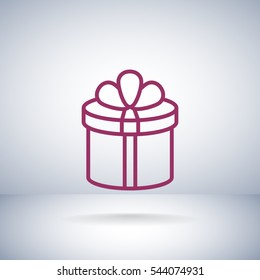  Gift icon flat .