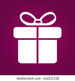 Gift icon flat.