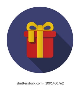Gift icon in flat design.