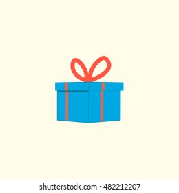 gift icon, flat design