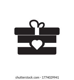 Gift Icon Flat Design Vector Template Illustration