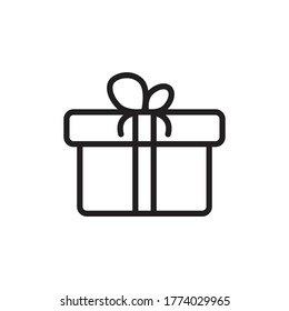 Gift Icon Flat Design Vector Template Illustration